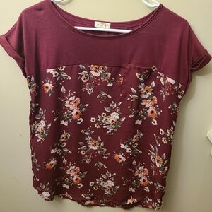 Mason & Belle Mixed Fabric Shirt Sz Small Stitchfix